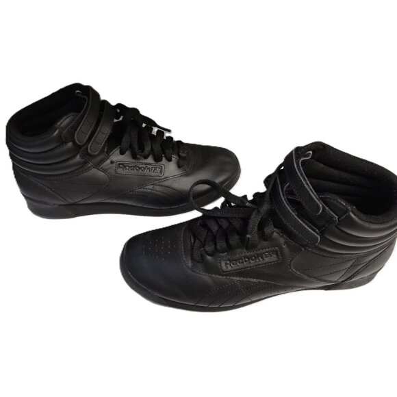 Reebok High-Top Trainers – Black – US 7.5 – Retro Streetwear Normcore Monochrome - Picture 2 of 7